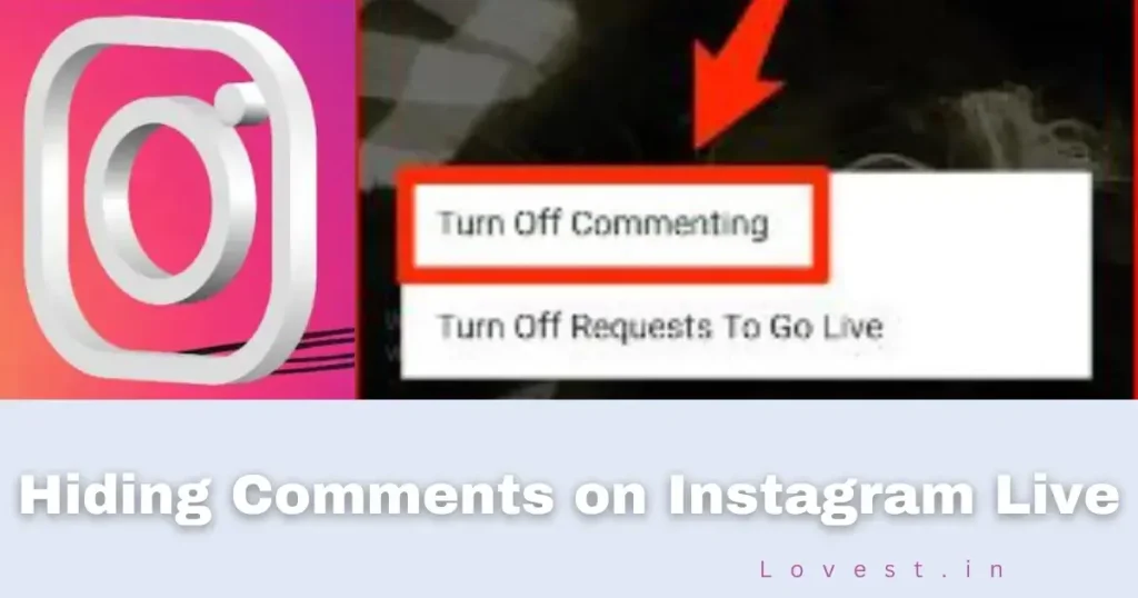 hiding comments on instagram live