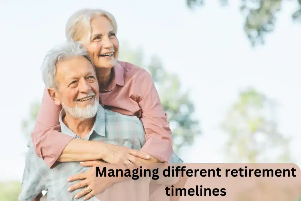 Staggered retirements for couples
Managing different retirement timelines,
Retirement challenges in relationships,